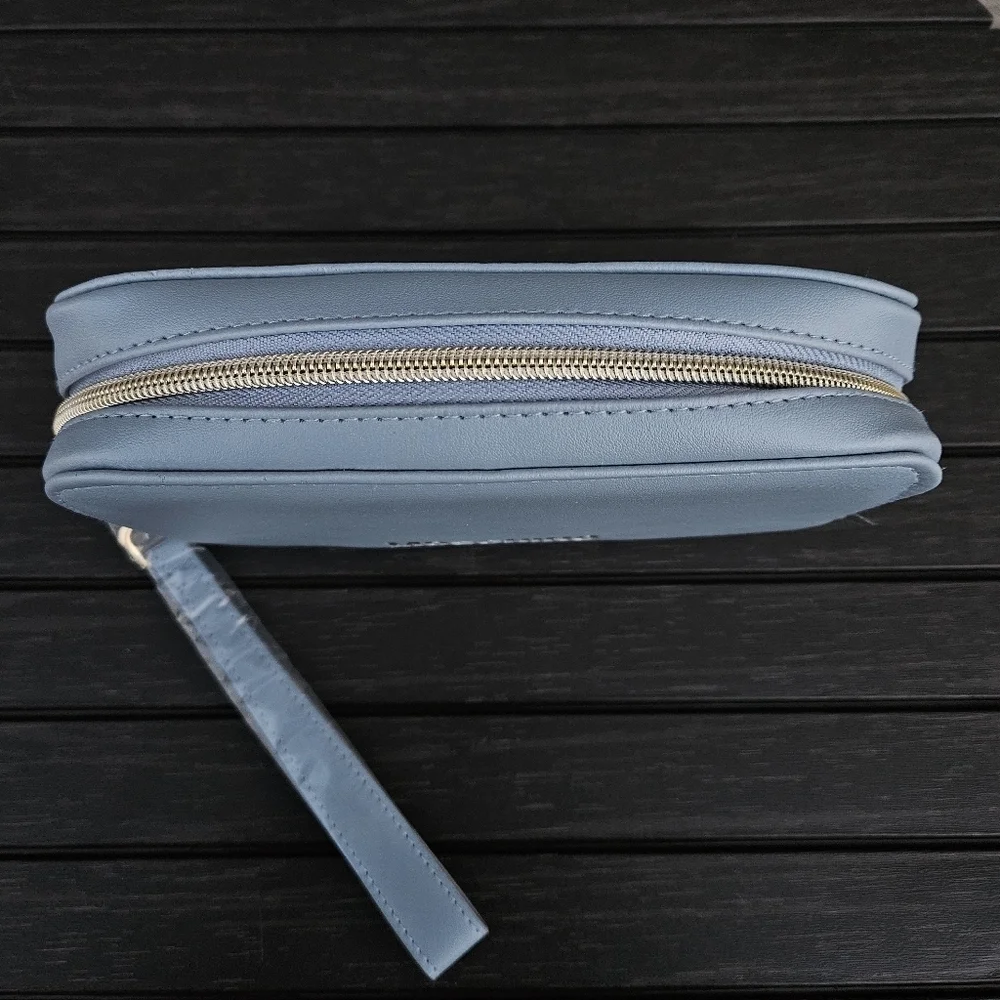Moschino China Airlines Business Class Amenity Makeup Toiletry Bag French Blue